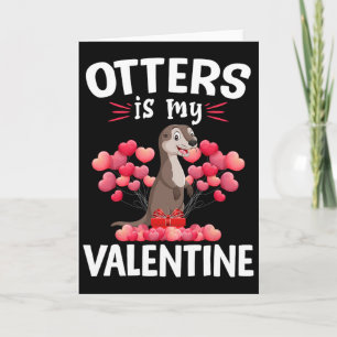 Seeotter ist mein Valentinstag Frohen Valentinstag Karte