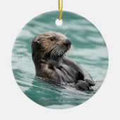 Seeotter Keramik Ornament (Vorne)