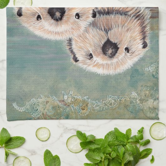 Seeotter Küchentuch (Gefaltet)