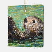 Seeotter-Malerei Keramikornament (Links)