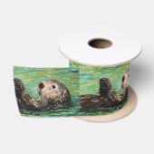 Seeotter-Malerei Satinband (Spule)
