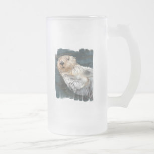 Seeotter-mattierte Bier-Tasse Mattglas Bierglas