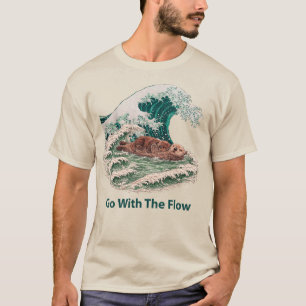 Seeotter - Mit dem Strom gehen - Große Welle Japan T-Shirt
