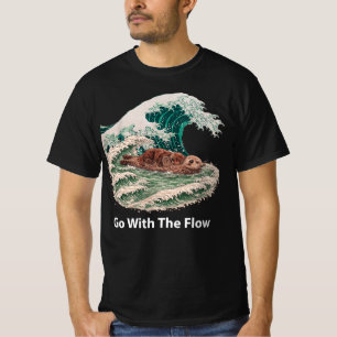 Seeotter - Mit dem Strom gehen - Große Welle Japan T-Shirt