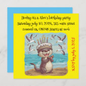 Seeotter mit Kuchengebäck Einladung (Vorne/Hinten)