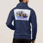 Seeotter Reißverschluss zugemachter Hoodie (Rückseite)
