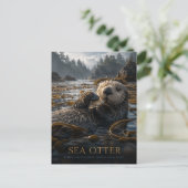 Seeotter-Seetangwald TIERE Postkarte (Stehend Vorderseite)