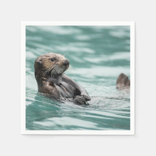 Seeotter Serviette (Vorderseite)