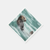 Seeotter Serviette (Ecke)