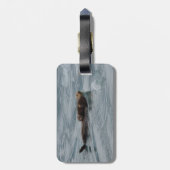 Seeotter und Baby Gepäckanhänger (Rückseite vertikal)