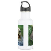 Seeotter- und Gepardjunges Trinkflasche (Rückseite)