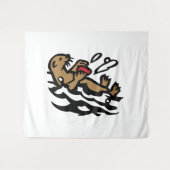Seeotter Wandteppich (Vorderseite (Horizontal))