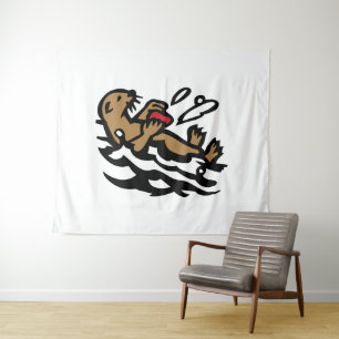 Seeotter Wandteppich