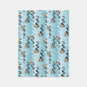 Seeotter, welche die Wellen reiten Fleecedecke (Vorderseite)