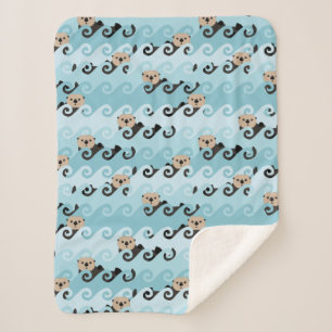 Seeotter, welche die Wellen reiten Sherpadecke
