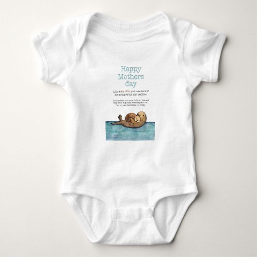 Seeottermuttertag Baby Strampler (Vorderseite)