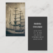 Seeozean-SeeVintages Segelnsegelboot Visitenkarte (Vorne/Hinten)