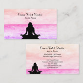 *~* Seeozean-Strand-Sonnenaufgang-Meditations-Yoga Visitenkarte (Vorne/Hinten)
