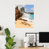 Seepause bei Cupecoy Beach Cliffs, St. Maarten Poster (Heimbüro)