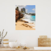 Seepause bei Cupecoy Beach Cliffs, St. Maarten Poster (Küche)