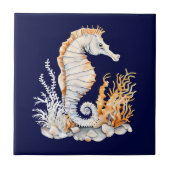 Seepferd 3-D-Strand Fliese (Vorderseite)