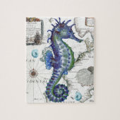 Seepferd-alte Karte Puzzle (Vertikal)