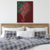 Seepferd am Mond Leinwanddruck (Insitu (Schlafzimmer))