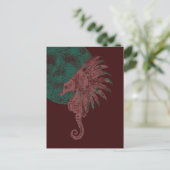Seepferd am Mond Postkarte (Stehend Vorderseite)