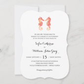 Seepferd an der Küste | Hochzeit Einladung (Vorderseite)