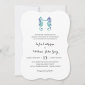 Seepferd an der Küste | Hochzeit Einladung (Vorderseite)