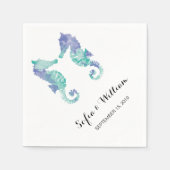 Seepferd an der Küste | Hochzeit Serviette (Vorderseite)