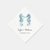 Seepferd an der Küste | Hochzeit Serviette (Ecke)