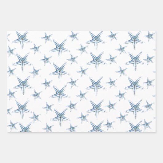 Seepferd an der Küste und Starfish Geschenkpapier Set (Vorderseite 3)