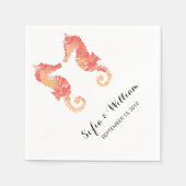 Seepferd an der Küste | Wedding Napkin Serviette (Vorderseite)