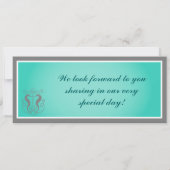 Seepferd Anchor Boarding Pass Hochzeit Einladung (Rückseite)