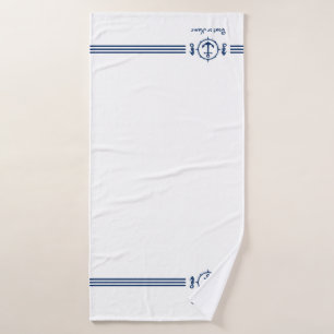 Seepferd-Anker-Bad-Tuch-individueller Name sh0c Badehandtuch