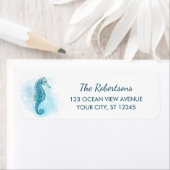 Seepferd Aqua Blue Beach Rücksendeadresse (Insitu)