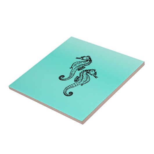 Seepferd-Aqua Fliese (Seite)