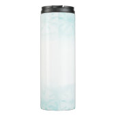 Seepferd Aquamarin & Gold Küstenstrand Thermosbecher (Rückseite)