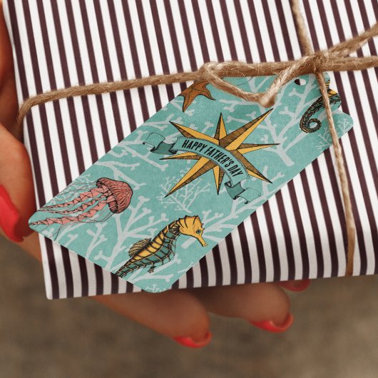 Seepferd Aquamarin Ocean Animal Nautical Star Geschenkanhänger