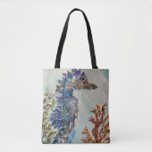Seepferd Aquarell Doppelseitige Tasche (Vorderseite)