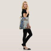 Seepferd Aquarell Doppelseitige Tasche (Am Model)