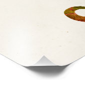 Seepferd Aquarell Silhouette Seepferd Rosa Fotodruck (Ecke)