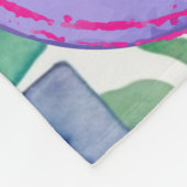 Seepferd Aquarelldruck Fleecedecke (Ecke)