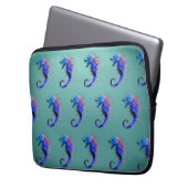 Seepferd Art Neoprenschläfer 13" Laptopschutzhülle (Vorderseite Links)