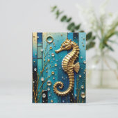 Seepferd Art Postkarte (Stehend Vorderseite)