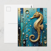 Seepferd Art Postkarte (Vorne/Hinten)
