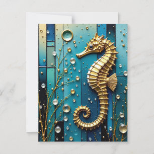 Seepferd Art Postkarte