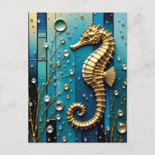 Seepferd Art Postkarte (Vorderseite)