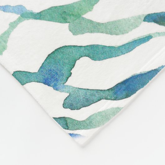 Seepferd Artwork Fleece Blanken (Ecke)